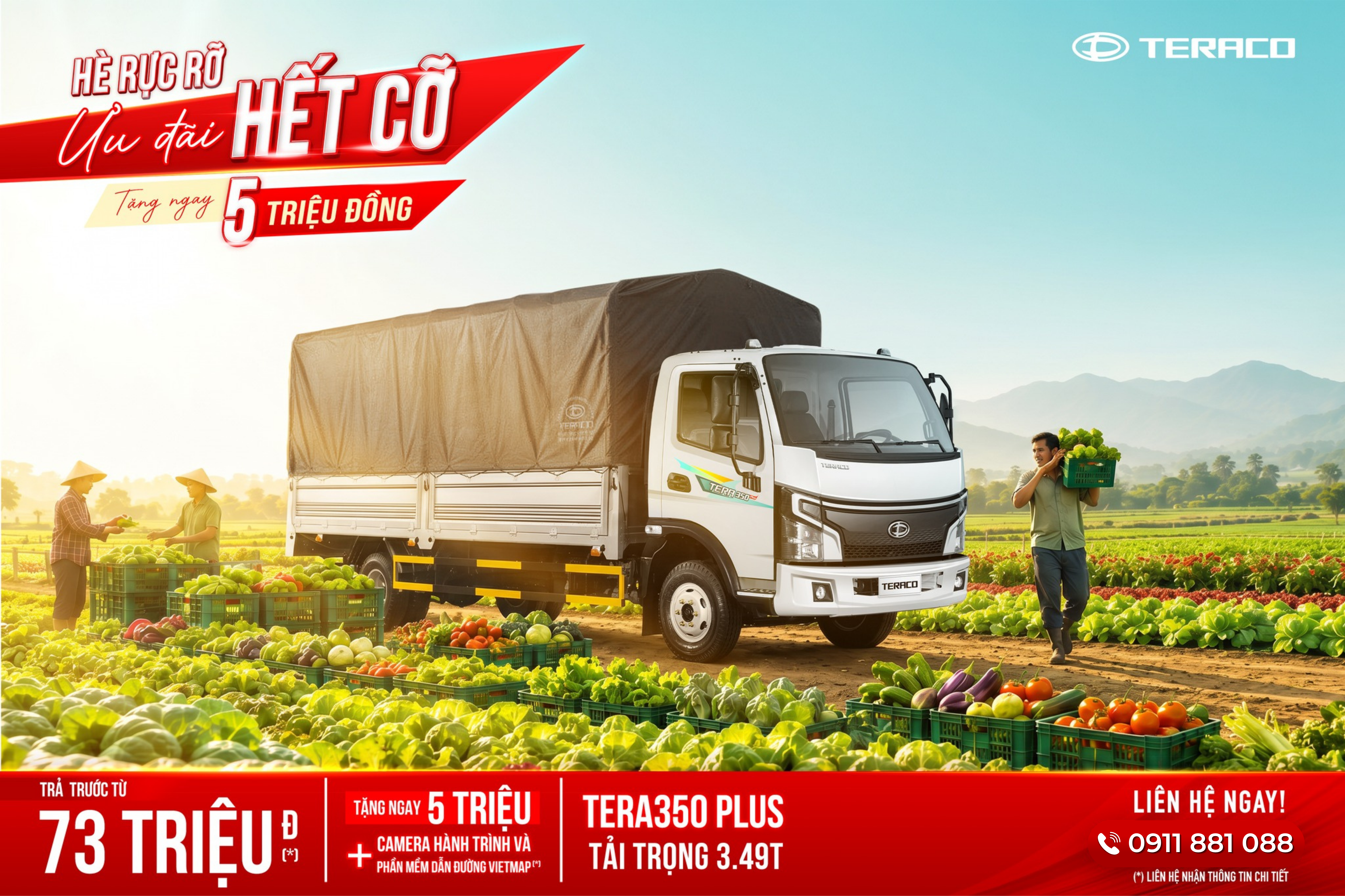 TERA350 Plus – Giải pháp vận tải 3,49 tấn mạnh mẽ, tiết kiệm và hiệu quả