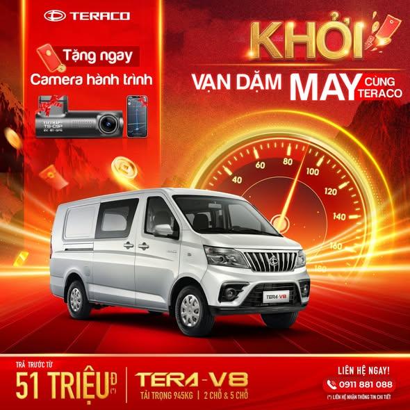 KHỞI VẠN DẶM MAY CÙNG TẢI VAN TERA-V8 – TẶNG NGAY CAMERA HÀNH TRÌNH VIETMAP