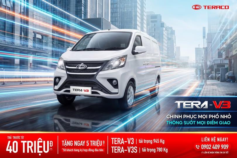 🚐 TERA-V3 – Giải pháp xe tải van linh hoạt cho mọi tuyến phố