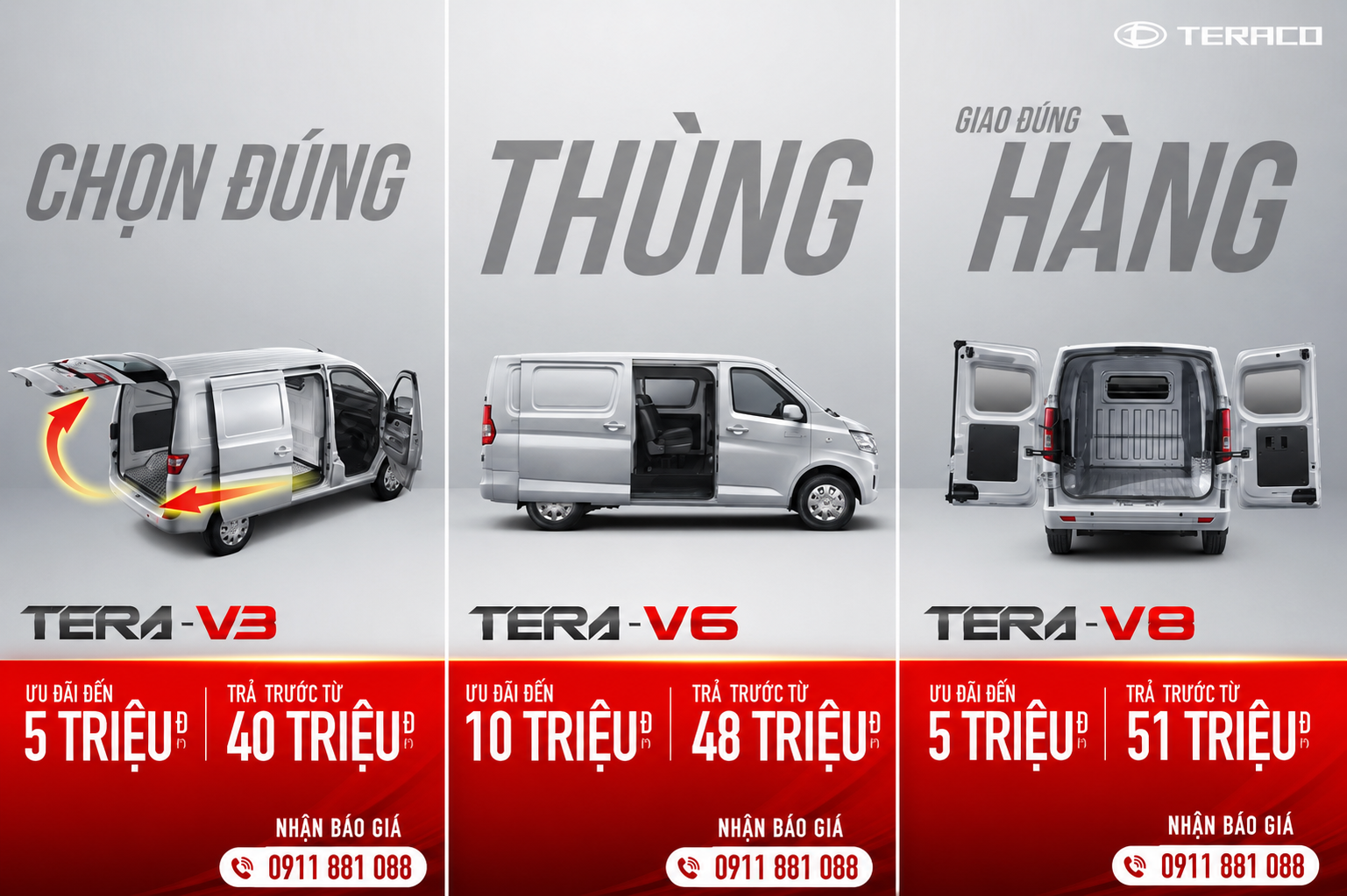 CHỌN ĐÚNG THÙNG – GIAO ĐÚNG HÀNG: ĐÂU LÀ DÒNG XE TẢI VAN TERACO PHÙ HỢP VỚI BẠN?