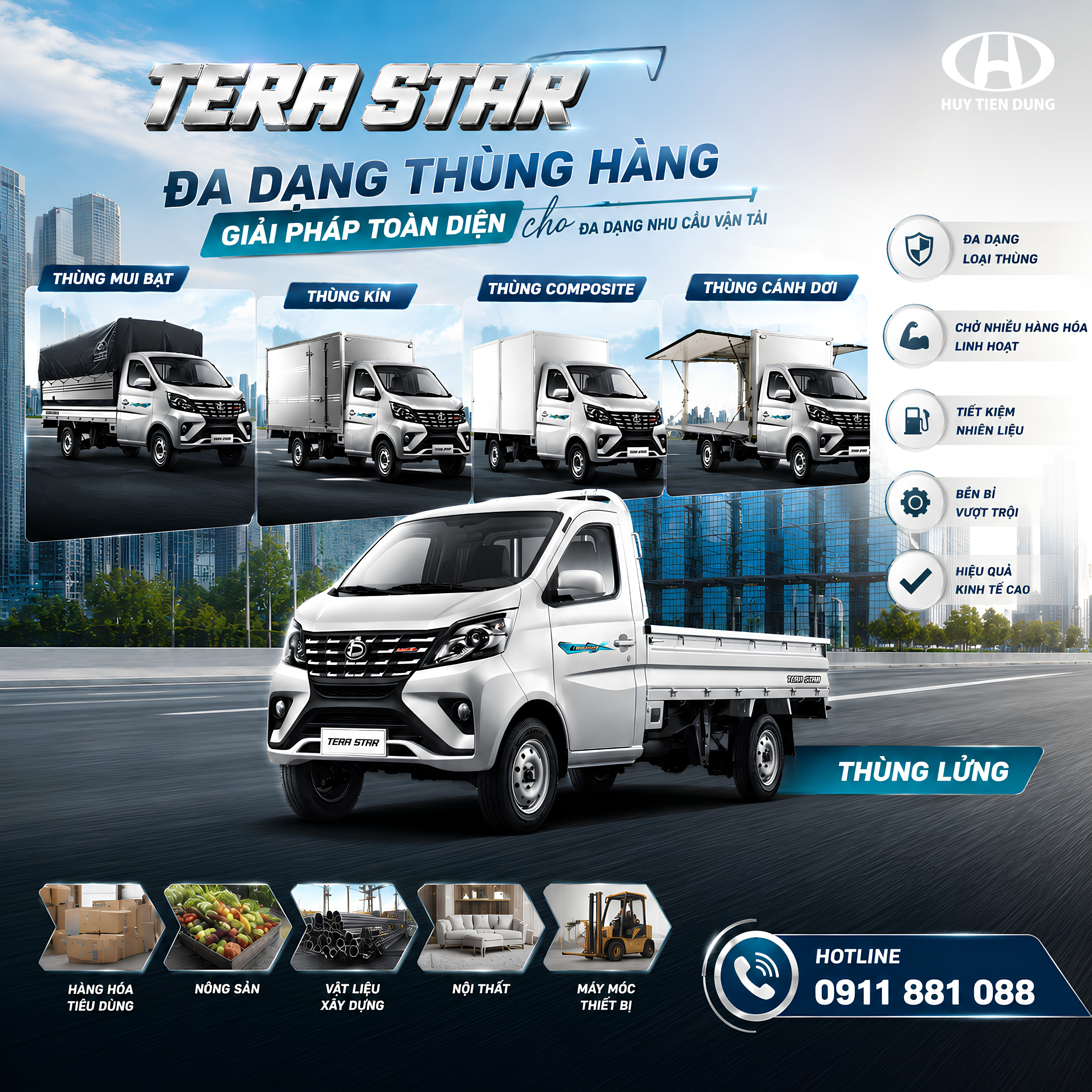 TERA STAR – Lựa chọn linh hoạt cho mọi nhu cầu vận tải và kinh doanh