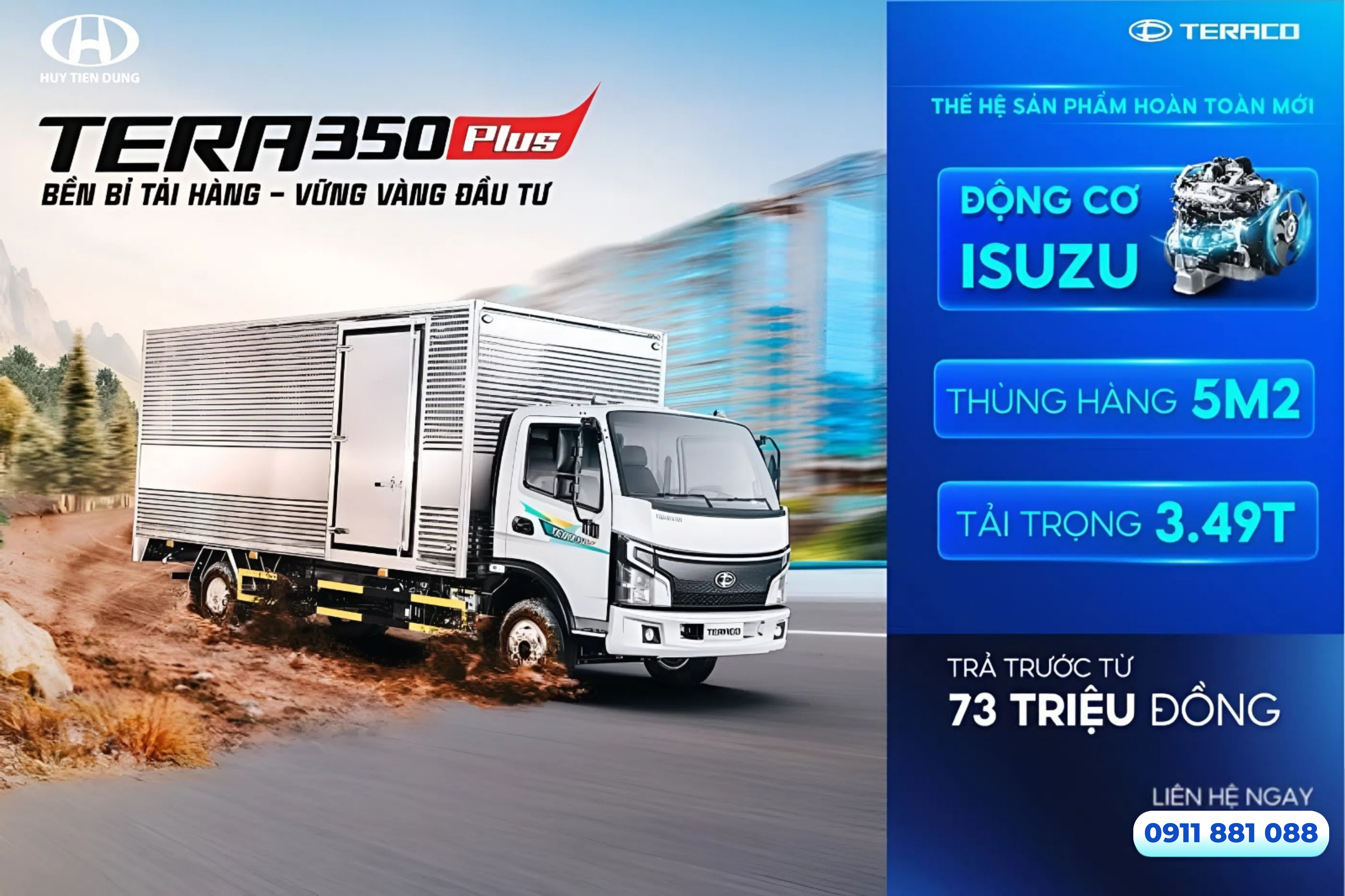 TERA350 PLUS – GIẢI PHÁP ĐẦU TƯ XE TẢI 3.5 TẤN SINH LỜI BỀN VỮNG